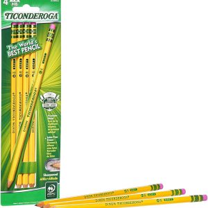 TICONDEROGA Pencils Yellow 4-Pack