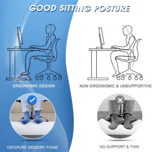Soft Yet Firm Foam Foot Cushion Under Desk Foot Stool Pillow for Office and Home Accessories