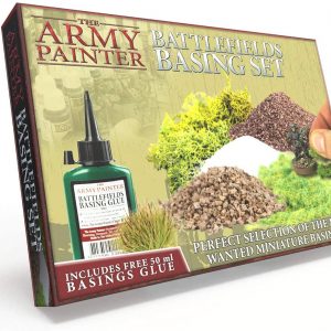 The Army Painter Battlefields Basing Set – Wargamers Terrain Model Kit for Miniature Bases and Dioramas with Landscape Rocks, Scenic Sand, Static Grass, Grass Tufts and Free Basing Glue