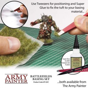 The Army Painter Battlefields Basing Set – Wargamers Terrain Model Kit for Miniature Bases and Dioramas with Landscape Rocks, Scenic Sand, Static Grass, Grass Tufts and Free Basing Glue