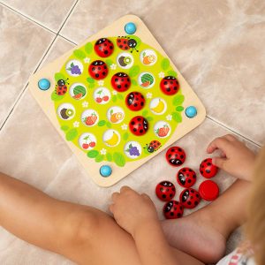 Nene Toys – LadyBug?s Garden Memory Game – Wooden Memory Game for Kids Age 3, 4, 5 Years Old with 10 Fun Patterns Educational Toy that Stimulates Memory and Cognitive Skills Development