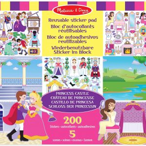 Melissa & Doug Reusable Sticker Pad: Princess Castle – 200+ Stickers and 5 Scenes