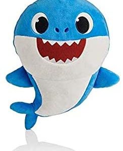 Sweet 18K Shark Singing Plush ToyWith light Music Shark Plush Doll Soft Hair Baby Cartoon Toy Child Pet Hug Pillow Child Gift(blue) (A2)