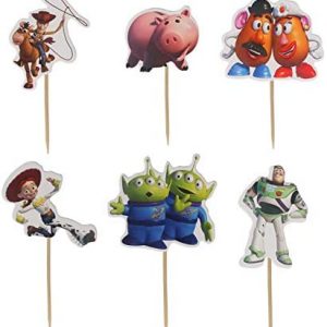 48pcs The toy game story Cupcake Toppers for Birthday Party Cake Decoration Supplies