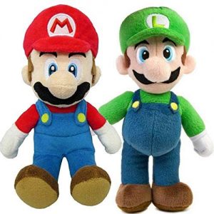 Gotcha Twin Pack Super Mario Bros Plush Doll Mario Luigi Soft Toy