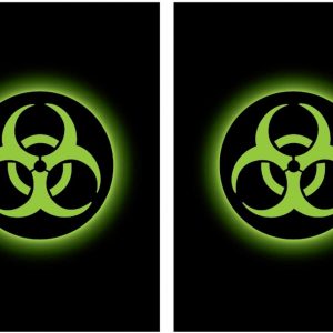 100 Legion Supplies Absolute Iconic Green Biohazard Deck Protector Sleeves