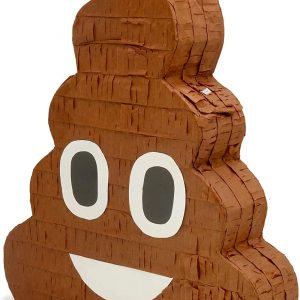 Poop Emoji Emoticon Pinata for Birthday Party and Event Use, Fillable with Candy or Small Toys, Colorful Novelty Fun for Kids and Adults, Quinceanera and Event Supplies