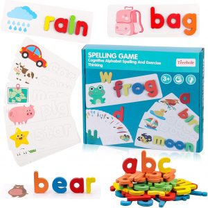 No Branded Learning Toys for 3 Year Old Girls,alphabet Puzzles for 4 Year Old Girl Gifts Alphabet Flash Cards for Toddlers Age 3-6 Spelling Games for 3 Year Olds Kids Xmas Gifts for 5 Year Olds Boys