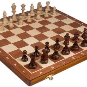 Chess Set – Tournament Staunton Complete No. 6 Board Game – Hand Made European 21″x 21″ Set