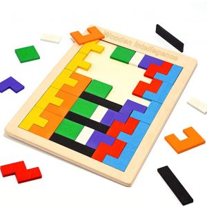 Kimy Toys for 3-8 Year Old Boys, 3-8 Year Old Kids Puzzles Wooden Tetris Puzzle Toys for 3-8 Year Old Kids Education Presents Christmas Stocking Fillers Presents Puzzles for Kids Age 3-8