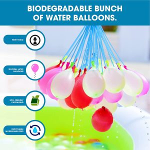 555 PCS Rapid-Fill Water Balloons – AQUAZA Water Balloons – Water Balloons Easy Fill – Water Balloons Biodegradable – Water Balloons Bullk – Water Balloons for Kids – Party Games for Swimming Pool