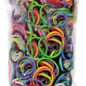 Colorful Silicone LOOM BANDS – 600 Bands & 25 “S” Clips!