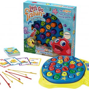 Pressman Toys Amazon Exclusive Bonus Edition Let’s Go Fishin’ – Includes Lucky Ducks Make-A-Match Game!, Multi Color