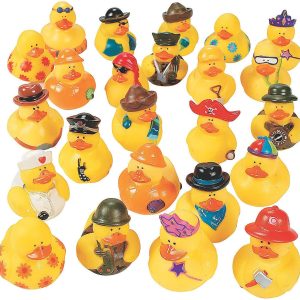 Fun Express Mega Rubber Ducky Assortment | 100 Pieces | Favors, Giveaways, Rewards, Gifts, Takeaways, Kid’s Birthday, Christmas, Easter, Halloween