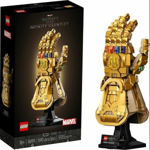 590 Piece LEGO Marvel Infinity Gauntlet Collectible Building Kit, Set for Adult.