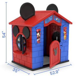Disney Mickey Mouse Plastic Indoor/Outdoor Playhouse with Easy Assembly by Delta