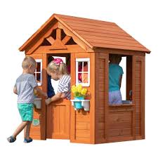 Kids Backyard Wooden Playhouse Timberlake Cedar Outdoor Children Cottage Playset