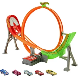 Action Power Shift Motorized Raceway Track Set Ages 5 and Older with 5 Cars