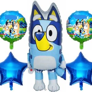 NAVWOD 5 Pcs Cartoon Balloons, Cartoon Birthday Party Supplies, Cartoon Birthday Balloon, Cartoon Birthday Decorations – Colorful party deco for Girls, for boys and Toddlers (Dog Balloon)