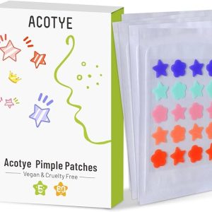 ACOTYE Pimple Patches 60PCS Star Spot Patches with Niacinamide and Hyaluronic acid, Moisturizing, Fast Acne Patch Healing and Acne Scars Treatment