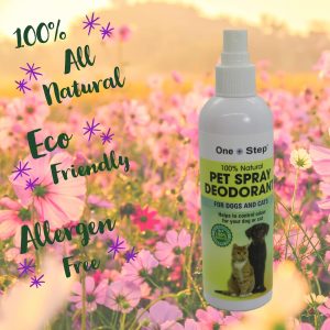One Step Flea & Tick Shampoo + Deodorant Spray 250ml Bottle for Dogs & Cats 100% Natural, Allergen Free