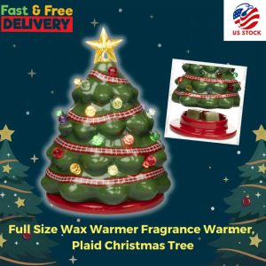 Full Size Wax Warmer Fragrance Warmer, Plaid Christmas Tree