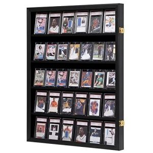 Baseball Card Display Case-35 Graded Sports Card Display Frame-Holds Sport Cards