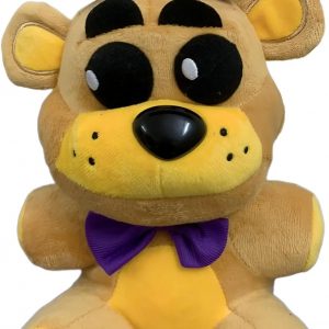 10″ Golden Freddy Purple Hat Plush – Adorable Fredbear Stuffed Toy – Withered Freddie Plushie Game Fans – Peluche De Soft Huggable Dolls – Party Decorations Birthday Gifts for Kids Boys Teens